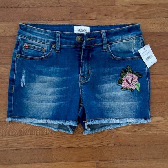 ntw hudson shorts with embroidered rose size 16 - Picture 1 of 3